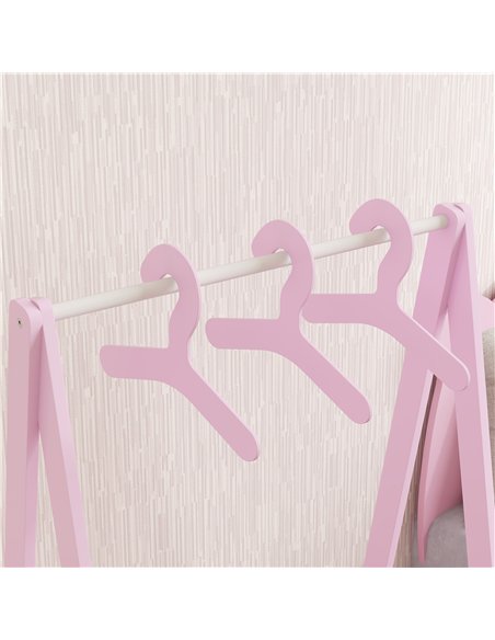 AIYAPLAY Baby Clothing Rack with Hangers, Storage Shelf for Bedroom, Star Theme, for Ages 3-6, Pink - pic 174811 | FastDaddyshop