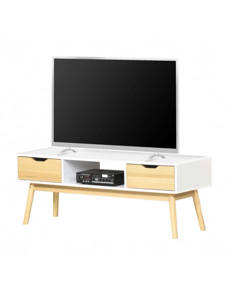 Homcom 1220mm Wooden Base Multi-Storage TV Stand, White - pic 17483 | FastDaddyshop