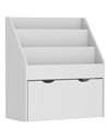 AIYAPLAY Bookcase for Kids with Shelves, Drawer, Bookcase for Bedroom, Playroom, Grey