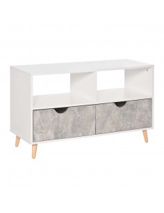 Homcom 990mm TV Stand with Shelf & Drawers, Modern Grey