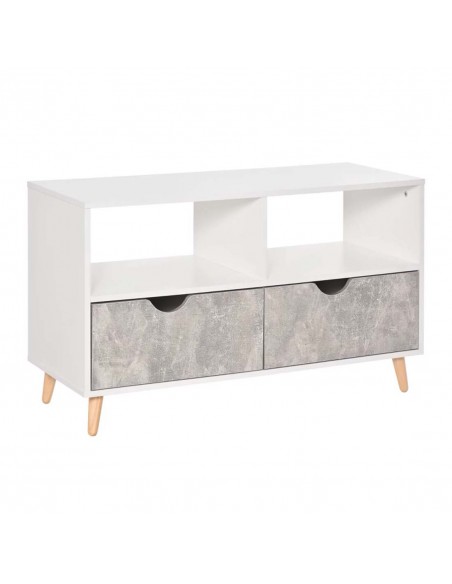 Homcom 990mm TV Stand with Shelf & Drawers, Modern Grey - pic 17486 | FastDaddyshop