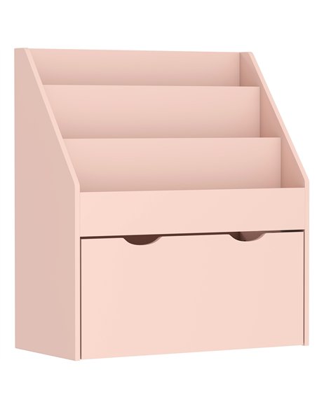 AIYAPLAY Bookcase for Kids with Shelves, Drawer, Bookcase for Bedroom, Playroom, Pink - pic 174867 | FastDaddyshop