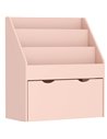 AIYAPLAY Bookcase for Kids with Shelves, Drawer, Bookcase for Bedroom, Playroom, Pink