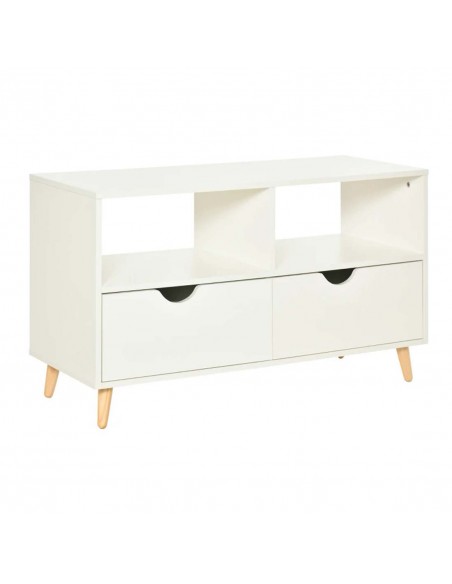 Homcom 990mm TV Stand with Shelf & Drawers, White - pic 17487 | FastDaddyshop