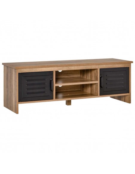 Homcom 1090mm TV Stand with 2 Drawers and 2 Storage Compartment, Brown - Black - pic 17488 | FastDaddyshop