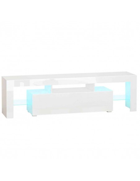 Homcom 1600mm High Gloss Futuristic TV Stand with LED Lights, White - pic 17491 | FastDaddyshop