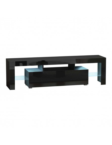 Homcom 1600mm High Gloss Futuristic TV Stand with LED Lights, Black - pic 17492 | FastDaddyshop