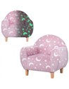 AIYAPLAY Kids Armchair, Glow in the Dark Chair with Star Design for Bedroom, Playroom, Kids Room, Pink