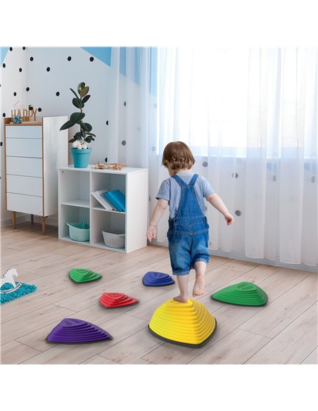 AIYAPLAY 6-Piece Stepping Stones for Kids, Stackable Sensory Toys Outdoor Indoor, Obstacle Course for Balance and Motor Skills - pic 174958 | FastDaddyshop