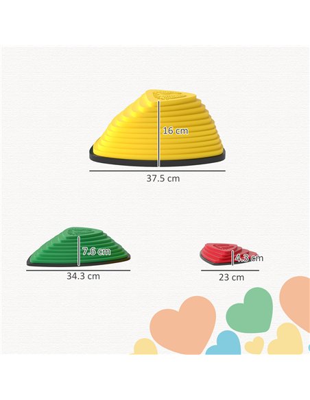 AIYAPLAY 6-Piece Stepping Stones for Kids, Stackable Sensory Toys Outdoor Indoor, Obstacle Course for Balance and Motor Skills - pic 174959 | FastDaddyshop