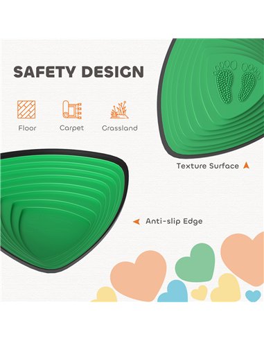 AIYAPLAY 6-Piece Stepping Stones for Kids, Stackable Sensory Toys Outdoor Indoor, Obstacle Course for Balance and Motor Skills