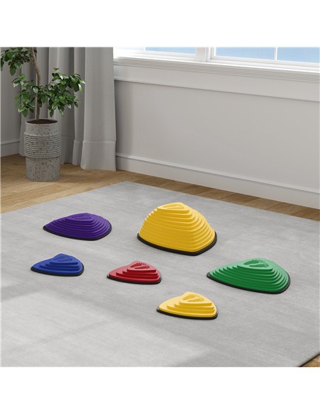 AIYAPLAY 6-Piece Stepping Stones for Kids, Stackable Sensory Toys Outdoor Indoor, Obstacle Course for Balance and Motor Skills - pic 174964 | FastDaddyshop