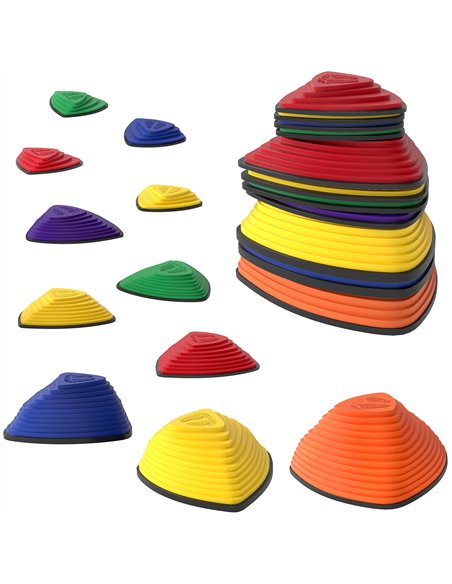 AIYAPLAY 11-Piece Stepping Stones for Kids, Stackable Sensory Toys Outdoor Indoor, Obstacle Course for Balance and Motor Skills - pic 174966 | FastDaddyshop