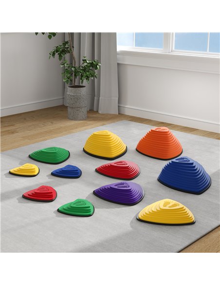 AIYAPLAY 11-Piece Stepping Stones for Kids, Stackable Sensory Toys Outdoor Indoor, Obstacle Course for Balance and Motor Skills - pic 174973 | FastDaddyshop