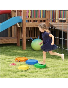 AIYAPLAY 5PCS Sensory Stepping Stones for Toddlers, Frog-Shaped Kids Stepping Stones Set with Anti-Slip Edging for Ages 2-8 2