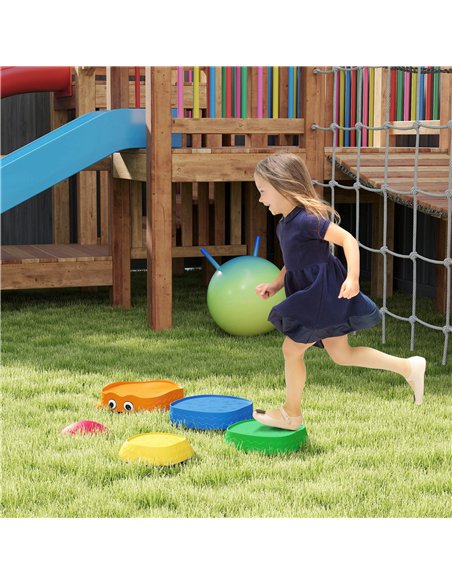 AIYAPLAY 5PCS Sensory Stepping Stones for Toddlers, Frog-Shaped Kids Stepping Stones Set with Anti-Slip Edging for Ages 2-8 - pic 174976 | FastDaddyshop