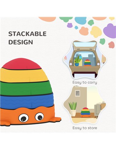 AIYAPLAY 5PCS Sensory Stepping Stones for Toddlers, Frog-Shaped Kids Stepping Stones Set with Anti-Slip Edging for Ages 2-8