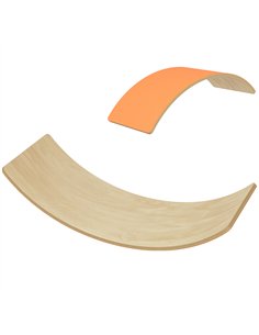 AIYAPLAY Wooden Balance Board for Kids, Wobble Board with Silent Felt for Sensory Play, Orange