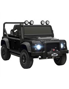 AIYAPLAY Kids Ride On Car with Remote Control, Music, Horn, 4 Spring Suspension Wheels, LED Lights for 3-5 Years Old, Black