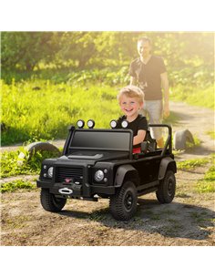 AIYAPLAY Kids Ride On Car with Remote Control, Music, Horn, 4 Spring Suspension Wheels, LED Lights for 3-5 Years Old, Black 2