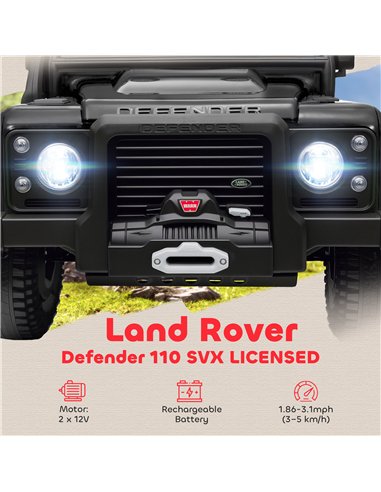 AIYAPLAY Kids Ride On Car with Remote Control, Music, Horn, 4 Spring Suspension Wheels, LED Lights for 3-5 Years Old, Black