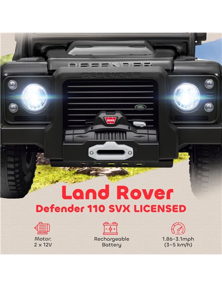 AIYAPLAY Kids Ride On Car with Remote Control, Music, Horn, 4 Spring Suspension Wheels, LED Lights for 3-5 Years Old, Black - pic 175095 | FastDaddyshop