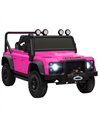 AIYAPLAY Kids Ride On Car with Remote Control, Music, Horn, 4 Spring Suspension Wheels, LED Lights for 3-5 Years Old, Pink