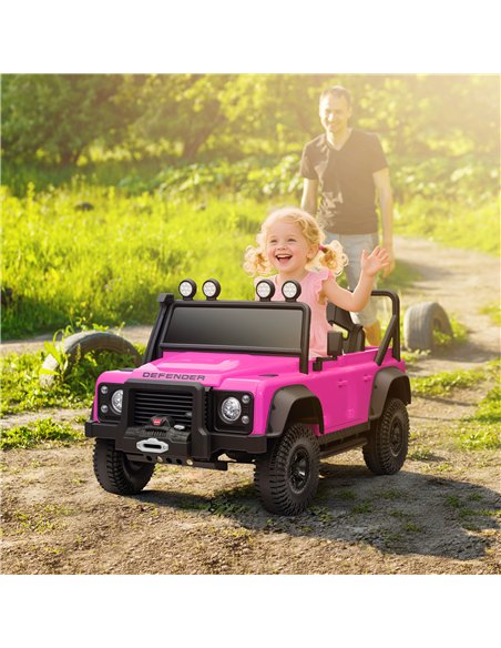 AIYAPLAY Kids Ride On Car with Remote Control, Music, Horn, 4 Spring Suspension Wheels, LED Lights for 3-5 Years Old, Pink - pic 175102 | FastDaddyshop