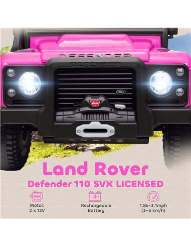 AIYAPLAY Kids Ride On Car with Remote Control, Music, Horn, 4 Spring Suspension Wheels, LED Lights for 3-5 Years Old, Pink