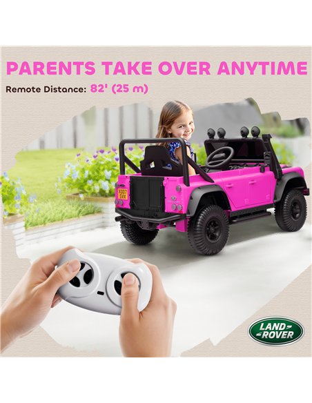 AIYAPLAY Kids Ride On Car with Remote Control, Music, Horn, 4 Spring Suspension Wheels, LED Lights for 3-5 Years Old, Pink - pic 175108 | FastDaddyshop