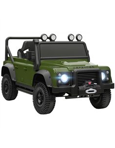 AIYAPLAY Kids Ride On Car with Remote Control, Music, Horn, 4 Spring Suspension Wheels, LED Lights for 3-5 Years Old, Green