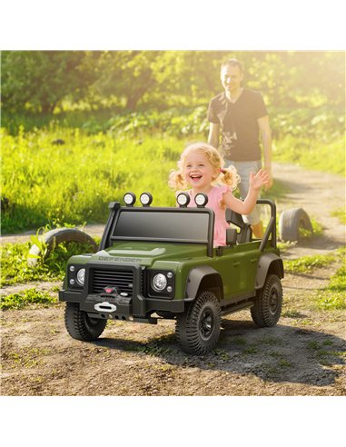 AIYAPLAY Kids Ride On Car with Remote Control, Music, Horn, 4 Spring Suspension Wheels, LED Lights for 3-5 Years Old, Green
