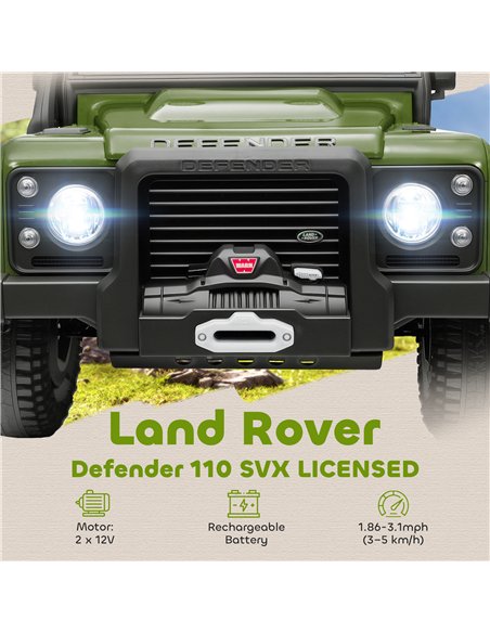 AIYAPLAY Kids Ride On Car with Remote Control, Music, Horn, 4 Spring Suspension Wheels, LED Lights for 3-5 Years Old, Green - pic 175113 | FastDaddyshop
