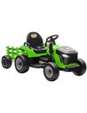 AIYAPLAY 12V Ride on Tractor and Trailer with Remote Control, Music, Shifter, Start-Up Sound, for Kids Ages 3-8 Years, Green