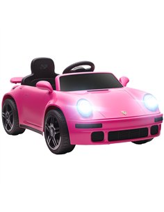 AIYAPLAY Licensed RUF CTR 2017-Yellowbird Electric Car for Kids, with Remote Control, Soft Start, MP3 Player, LED Lights, Pink