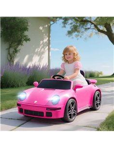 AIYAPLAY Licensed RUF CTR 2017-Yellowbird Electric Car for Kids, with Remote Control, Soft Start, MP3 Player, LED Lights, Pink 2