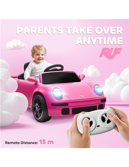 AIYAPLAY Licensed RUF CTR 2017-Yellowbird Electric Car for Kids, with Remote Control, Soft Start, MP3 Player, LED Lights, Pink - pic 175152 | FastDaddyshop