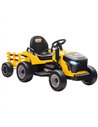 AIYAPLAY 12V Ride on Tractor and Trailer with Remote Control, Music, Shifter, Start-Up Sound, for Kids Ages 3-8 Years, Yellow