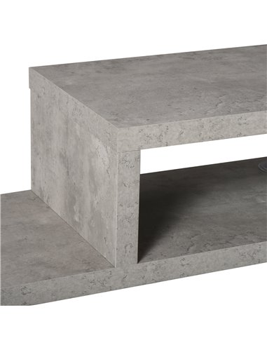HOMCOM Wall Mounted Media Console, Floating TV Stand Component Shelf, Entertainment Center Unit, Grey
