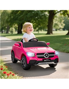 AIYAPLAY Mercedes-Benz GLC Licensed Kids Ride on Car with Remote Control, Soft Start, MP3, LED Headlights, Pink 2