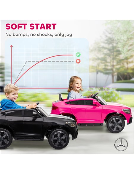 AIYAPLAY Mercedes-Benz GLC Licensed Kids Ride on Car with Remote Control, Soft Start, MP3, LED Headlights, Pink - pic 175178 | FastDaddyshop