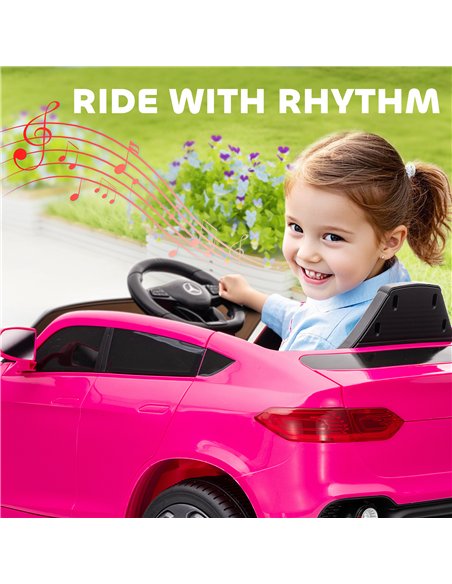 AIYAPLAY Mercedes-Benz GLC Licensed Kids Ride on Car with Remote Control, Soft Start, MP3, LED Headlights, Pink - pic 175179 | FastDaddyshop