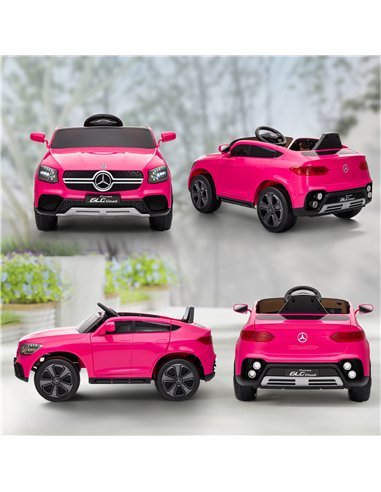 AIYAPLAY Mercedes-Benz GLC Licensed Kids Ride on Car with Remote Control, Soft Start, MP3, LED Headlights, Pink