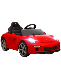 AIYAPLAY Kids Electric Car, 12V Licensed RUF GT Ride on Car with Suspension, Remote Control, Music, for 3-5 Years, Red