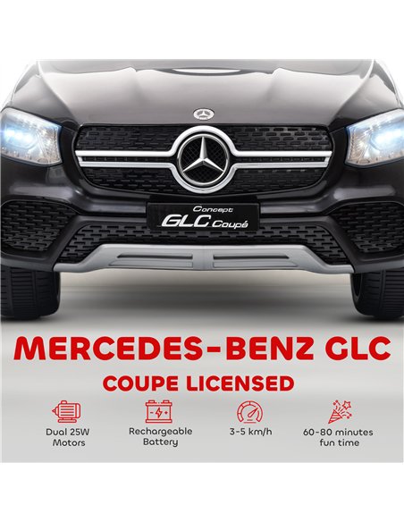 AIYAPLAY Mercedes-Benz GLC Licensed Kids Ride on Car with Remote Control, Soft Start, MP3, LED Headlights, Black - pic 175203 | FastDaddyshop