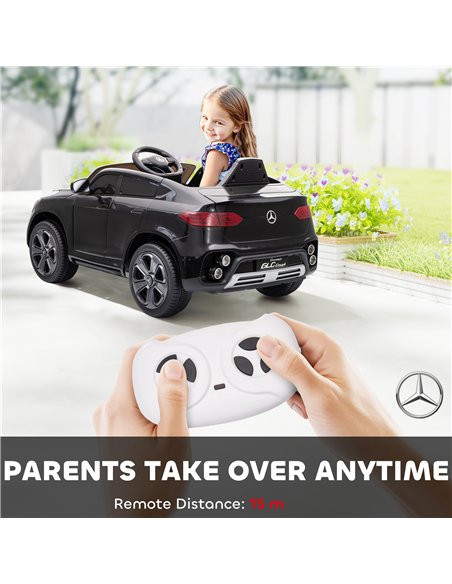 AIYAPLAY Mercedes-Benz GLC Licensed Kids Ride on Car with Remote Control, Soft Start, MP3, LED Headlights, Black - pic 175204 | FastDaddyshop