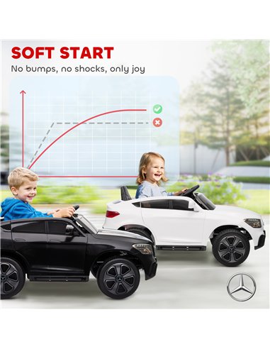 AIYAPLAY Mercedes-Benz GLC Licensed Kids Ride on Car with Remote Control, Soft Start, MP3, LED Headlights, Black