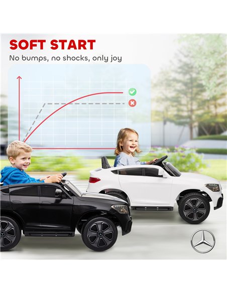 AIYAPLAY Mercedes-Benz GLC Licensed Kids Ride on Car with Remote Control, Soft Start, MP3, LED Headlights, Black - pic 175205 | FastDaddyshop