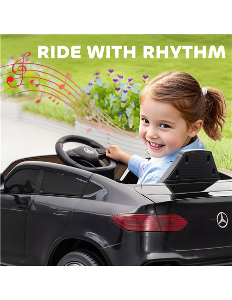 AIYAPLAY Mercedes-Benz GLC Licensed Kids Ride on Car with Remote Control, Soft Start, MP3, LED Headlights, Black - pic 175206 | FastDaddyshop