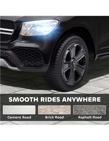 AIYAPLAY Mercedes-Benz GLC Licensed Kids Ride on Car with Remote Control, Soft Start, MP3, LED Headlights, Black